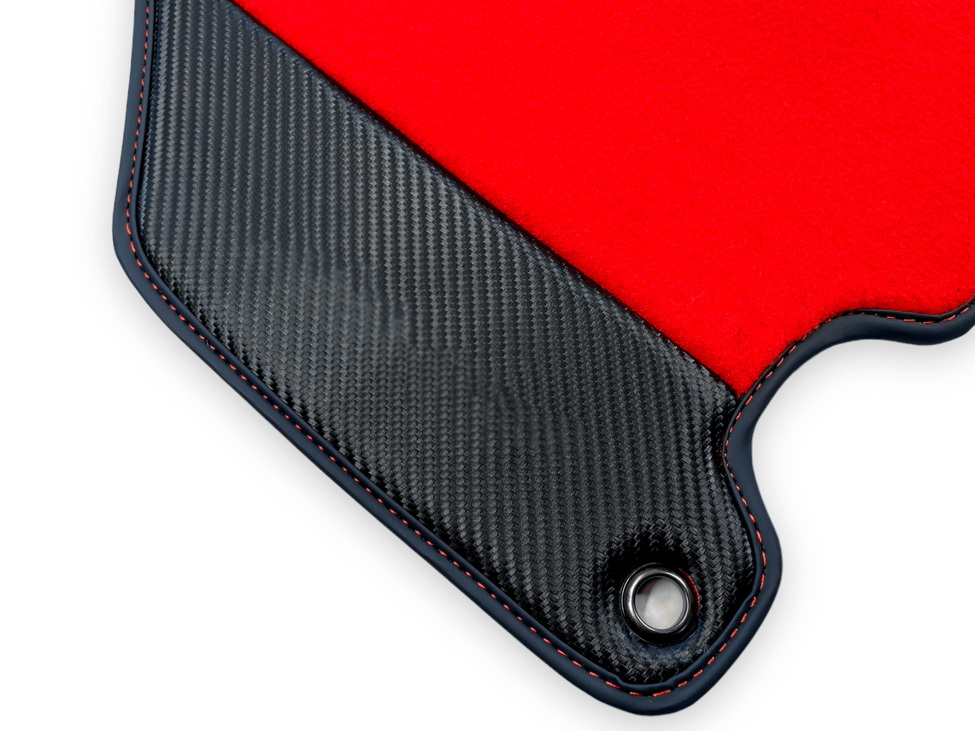 Red Car Mats For Ferrari 360 Modena 1999-2005 With Carbon Fiber Leather