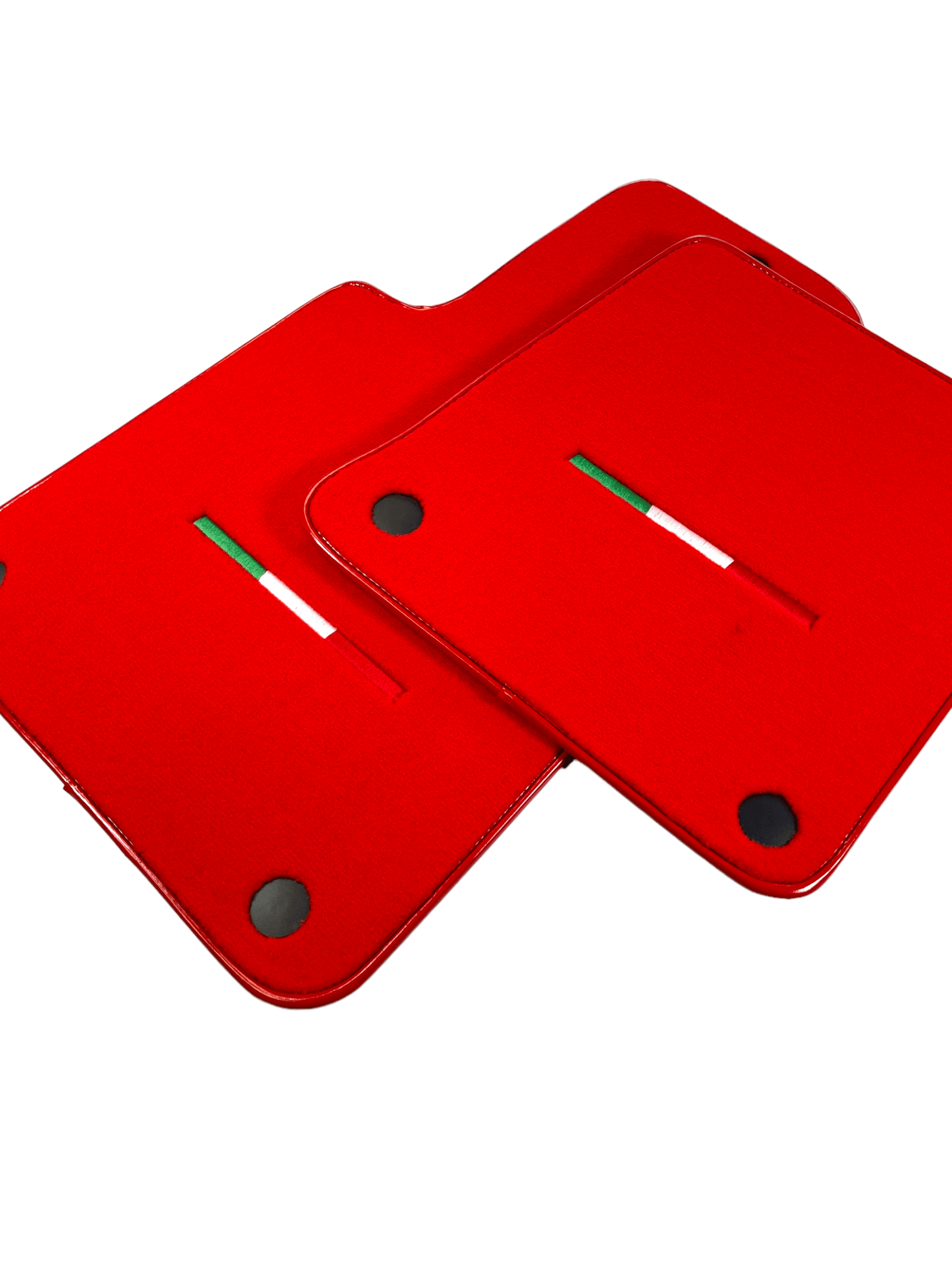 Red Floor Mats For Ferrari 599 Coupe 2006-2012 Italian Edition - Scuderia