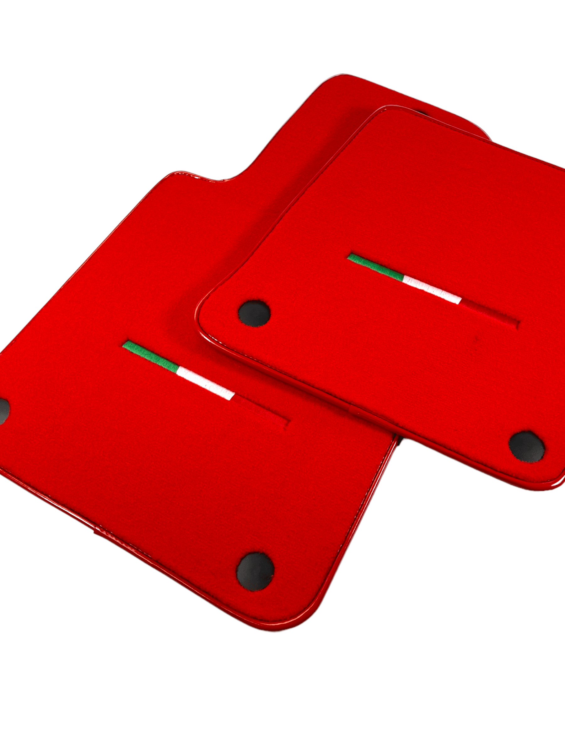 Red Floor Mats For Ferrari 599 Coupe 2006-2012 Italian Edition - Scuderia