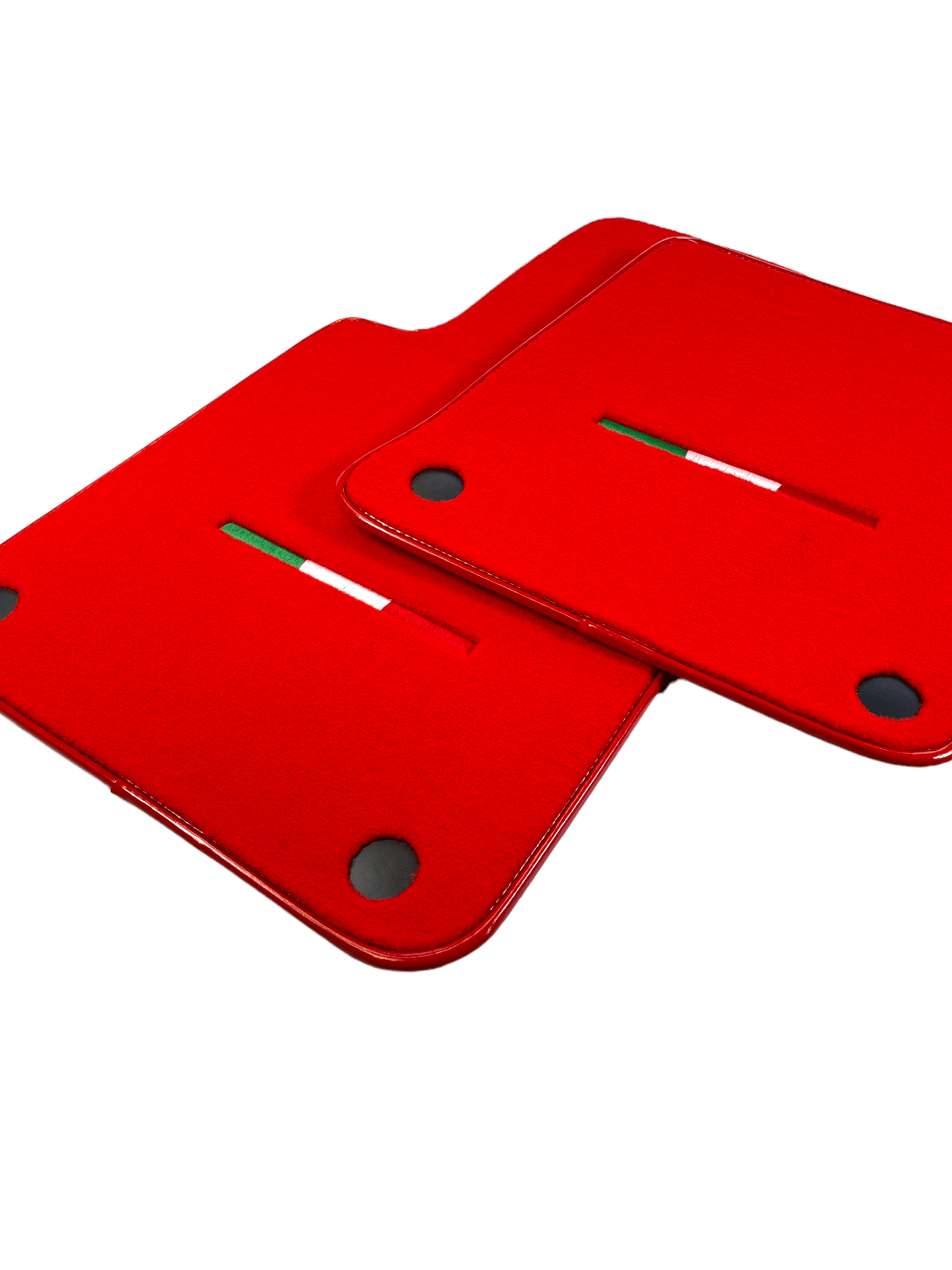 Red Floor Mats For Ferrari 599 Coupe 2006-2012 Italian Edition - Scuderia