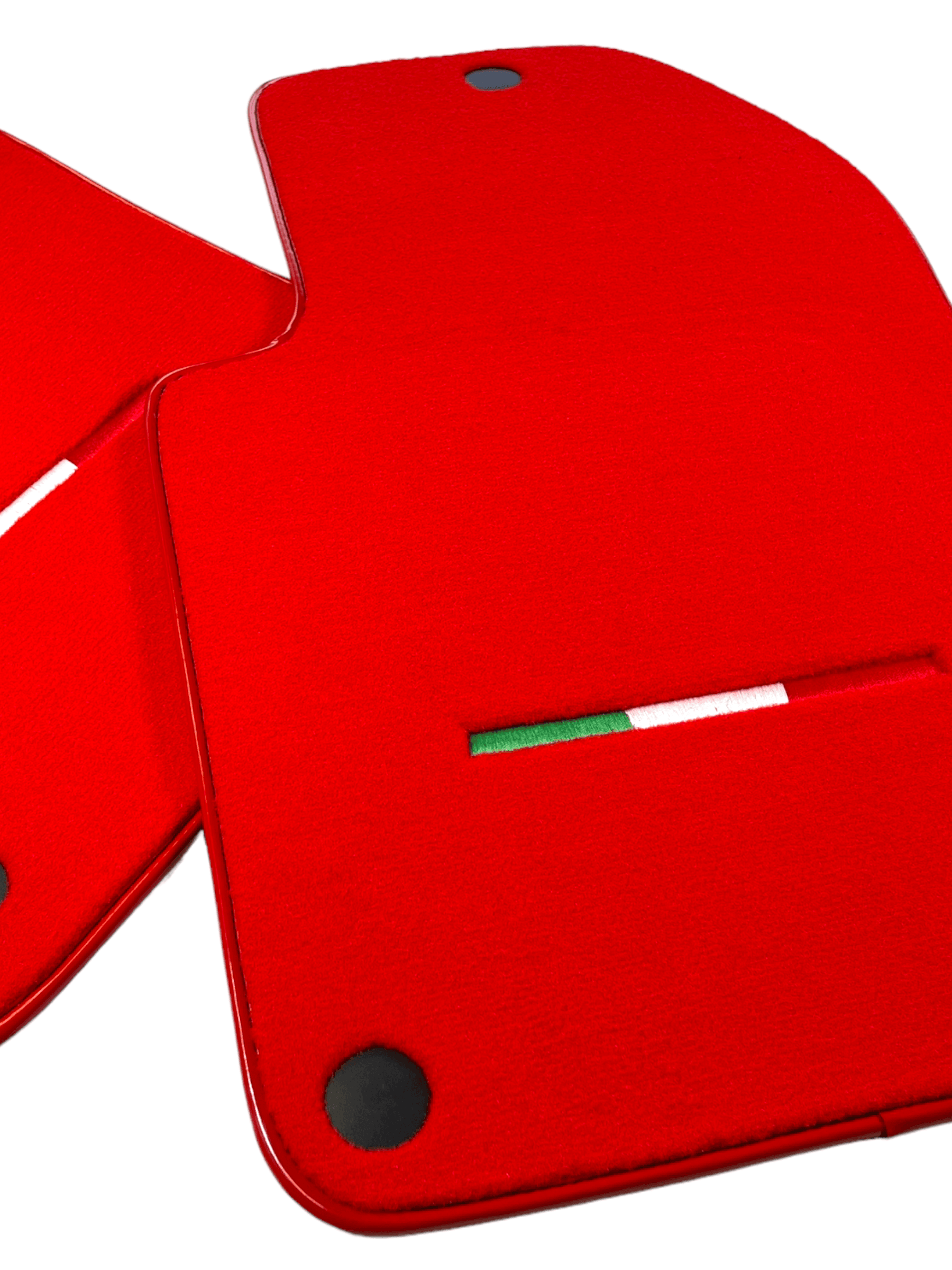 Red Floor Mats For Ferrari 599 Coupe 2006-2012 Italian Edition - Scuderia