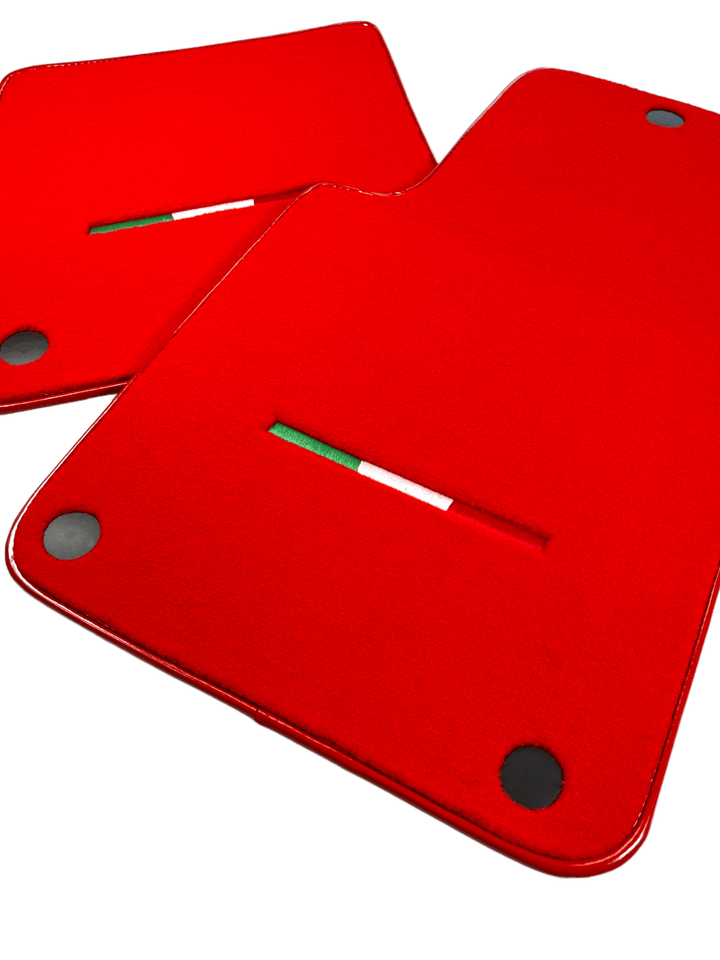 Red Floor Mats For Ferrari 599 Coupe 2006-2012 Italian Edition - Scuderia