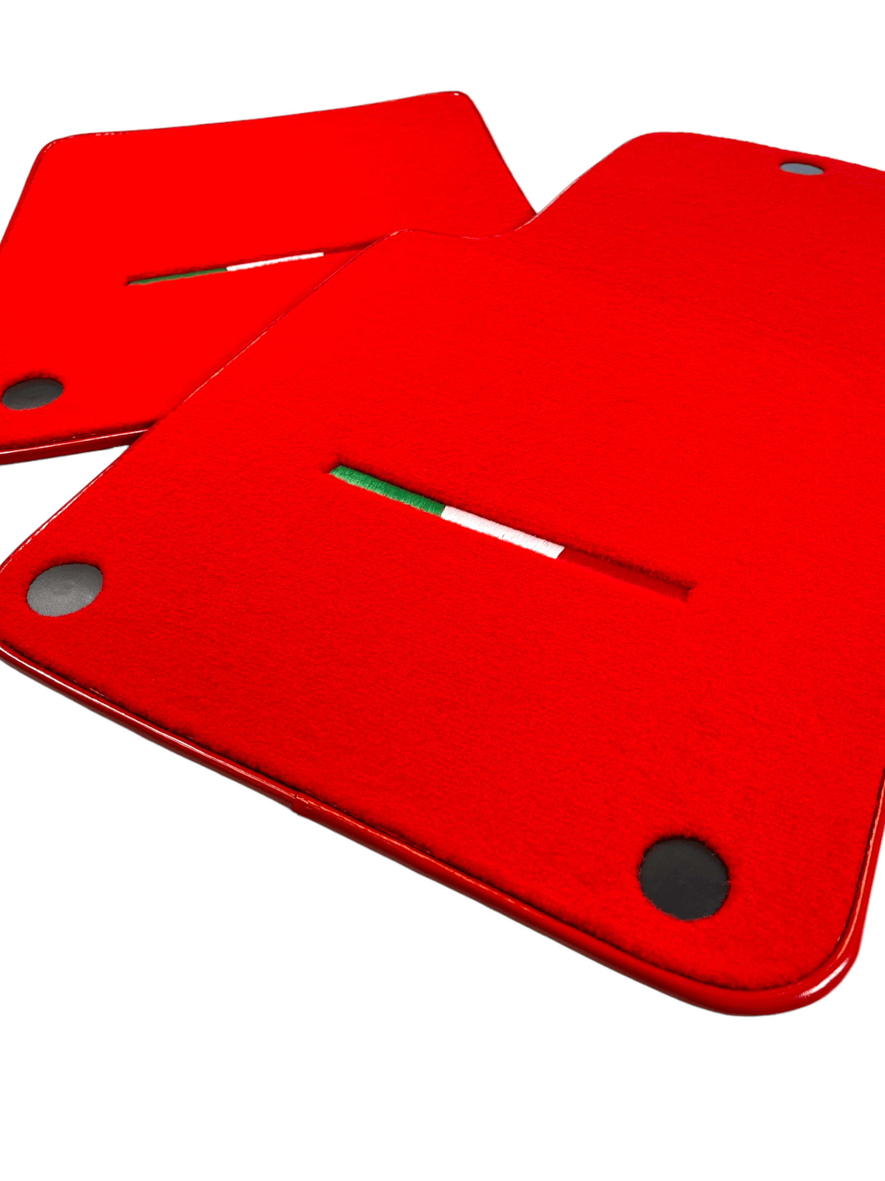 Red Floor Mats For Ferrari 599 Coupe 2006-2012 Italian Edition - Scuderia