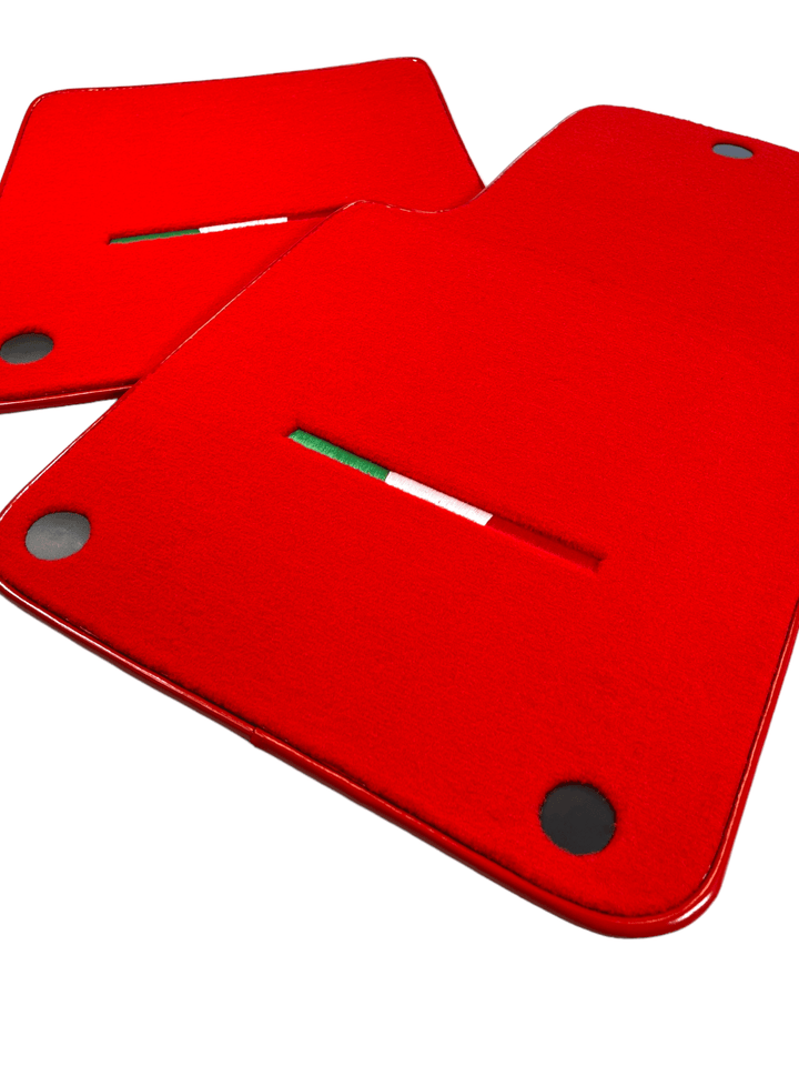 Red Floor Mats For Ferrari 599 Coupe 2006-2012 Italian Edition - Scuderia