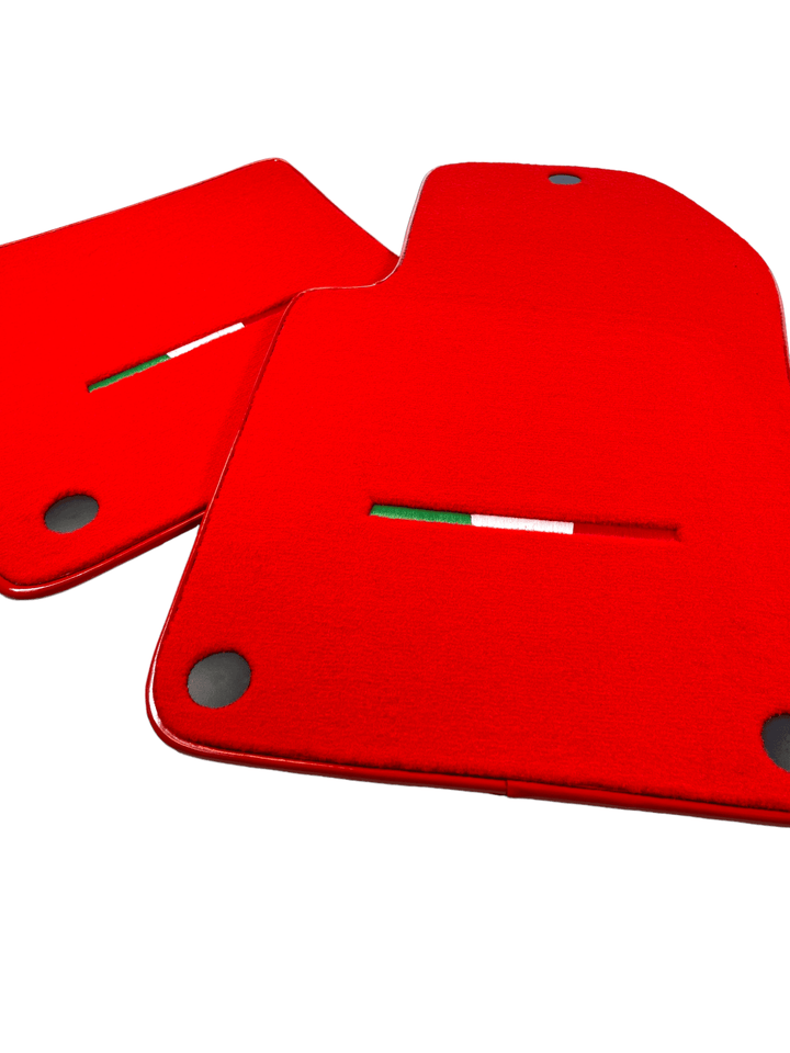 Red Floor Mats For Ferrari 599 Coupe 2006-2012 Italian Edition - Scuderia