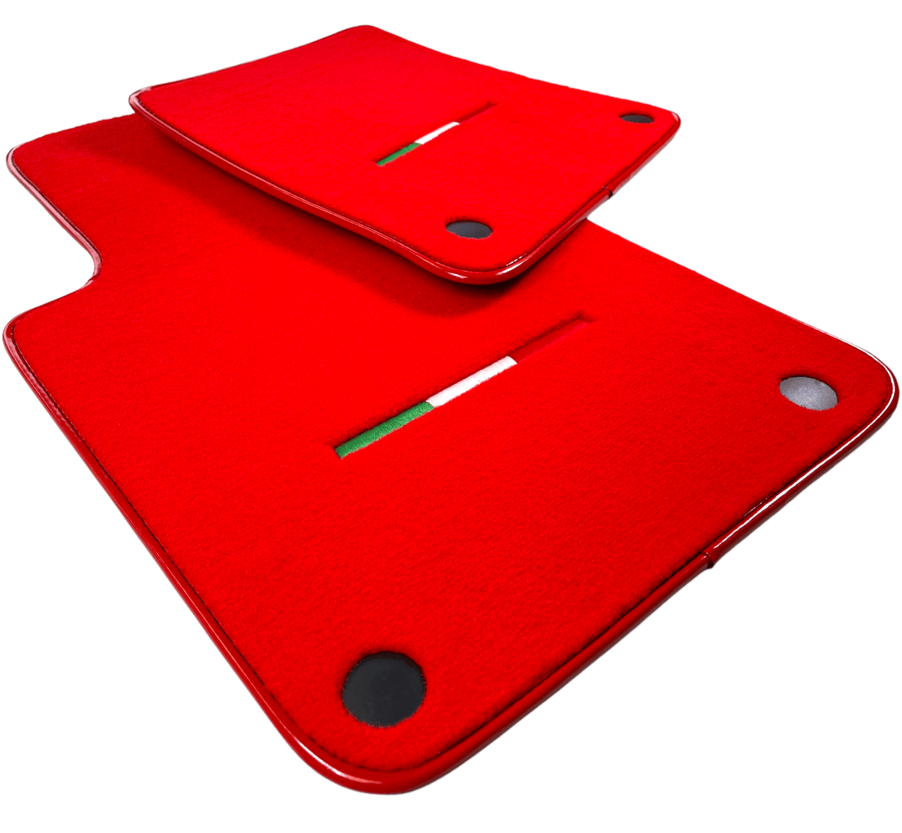 Red Floor Mats For Ferrari 612 Scaglietti 2005-2011 Italian Edition - Scuderia