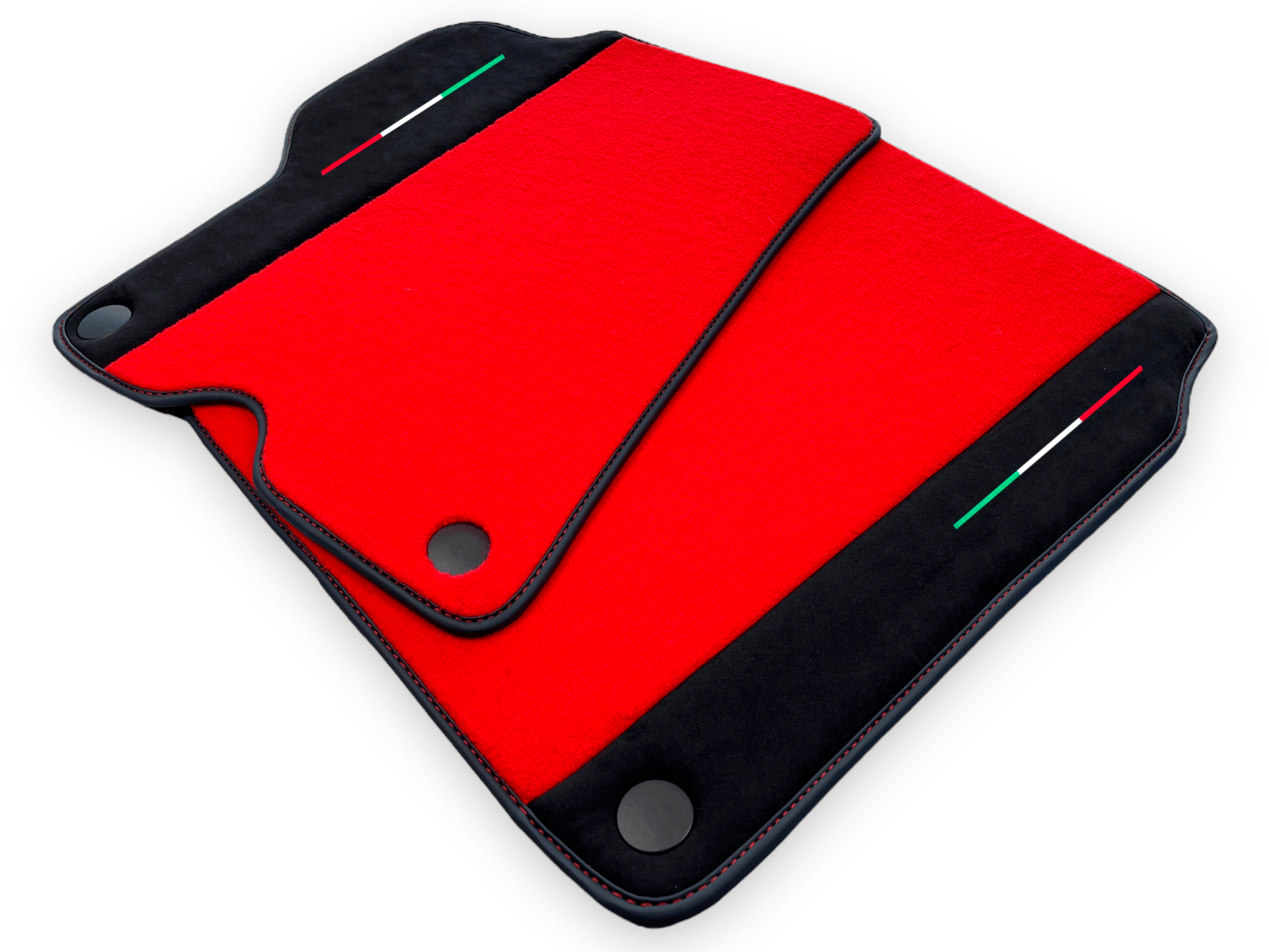 Red Car Mats For Ferrari California 2008-2014 With Alcantara