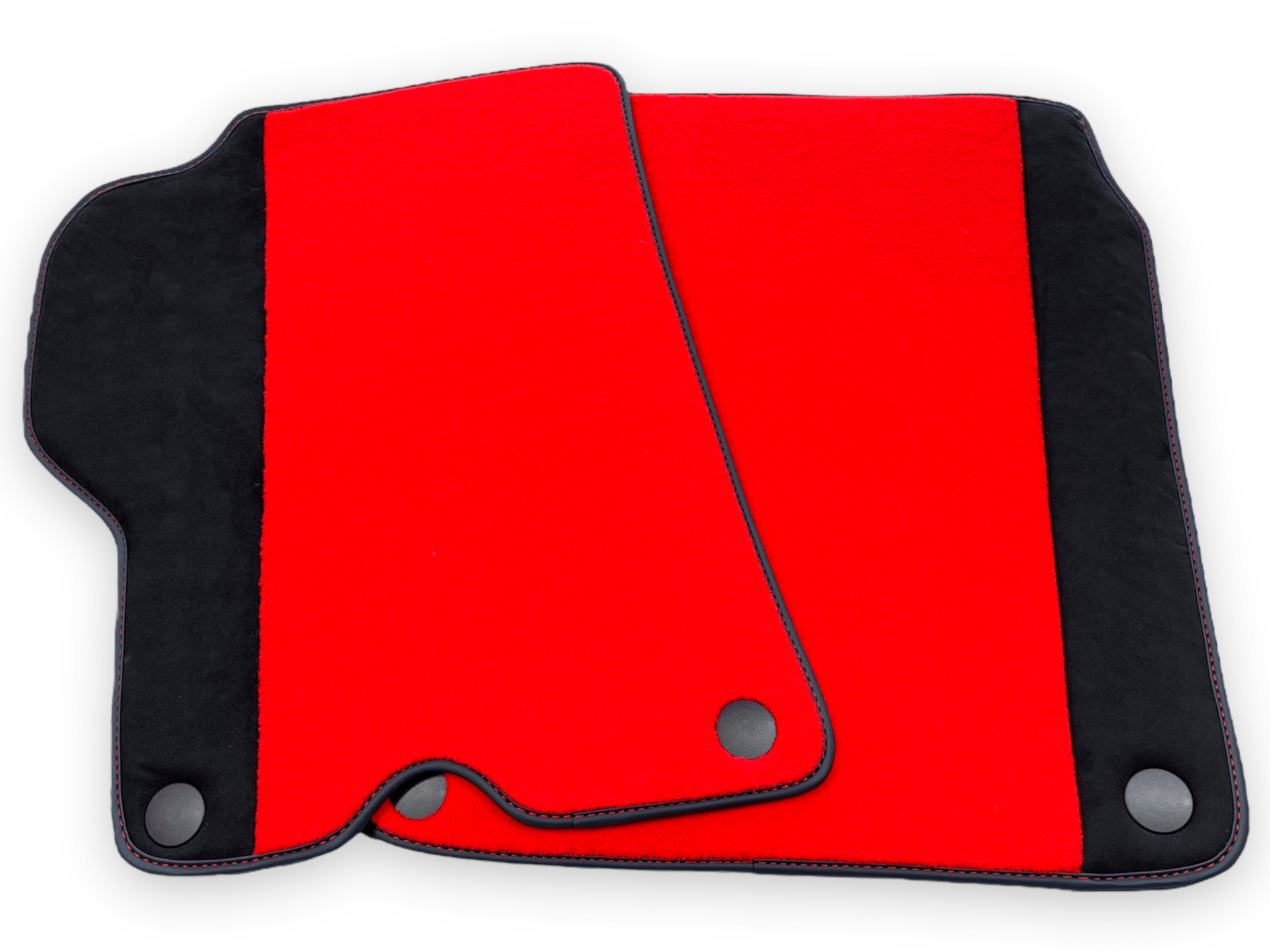 Red Car Mats For Ferrari California 2008-2014 With Alcantara