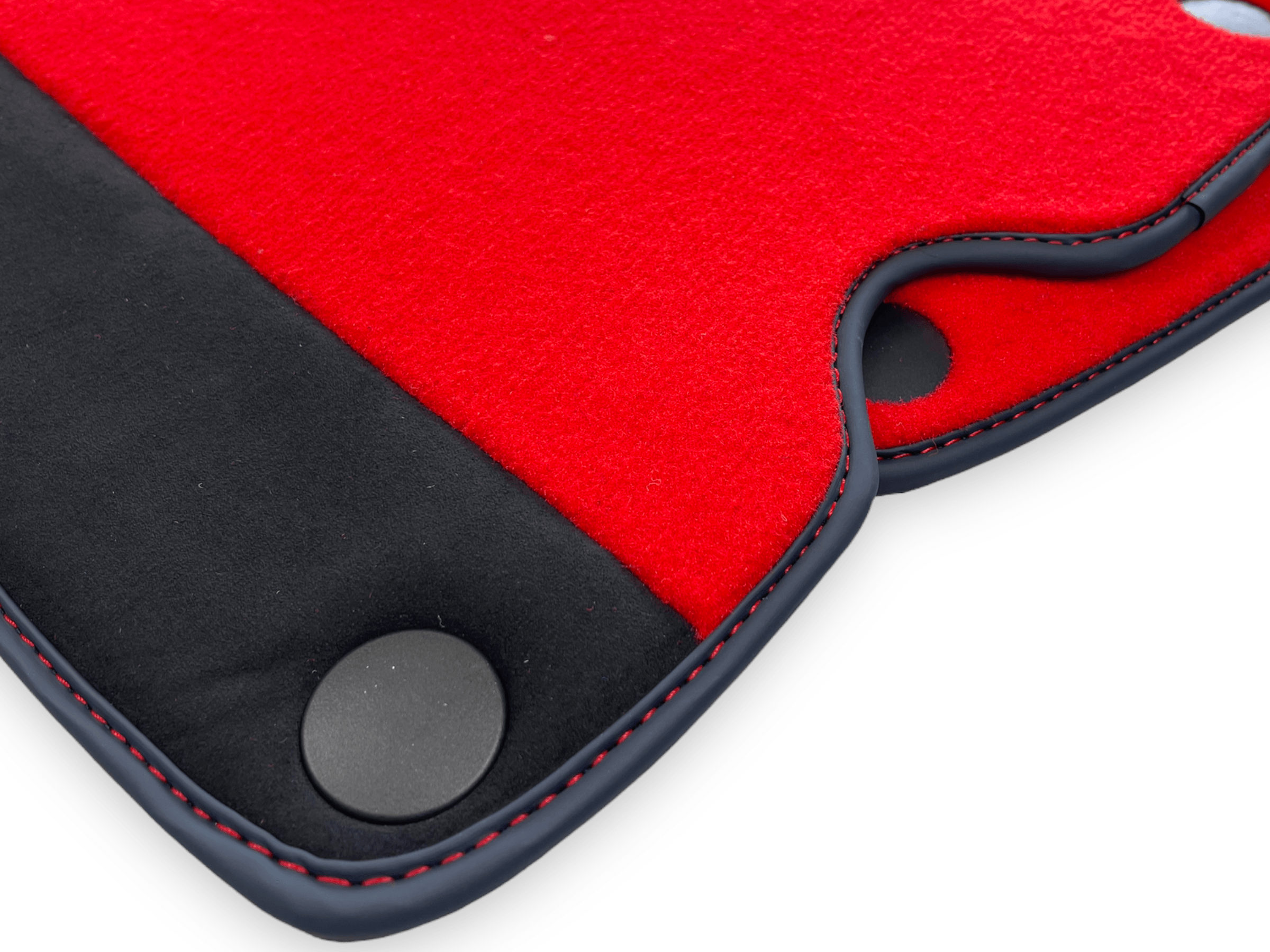 Red Floor Mats For Ferrari California 2008-2014 With Alcantara - Scuderia