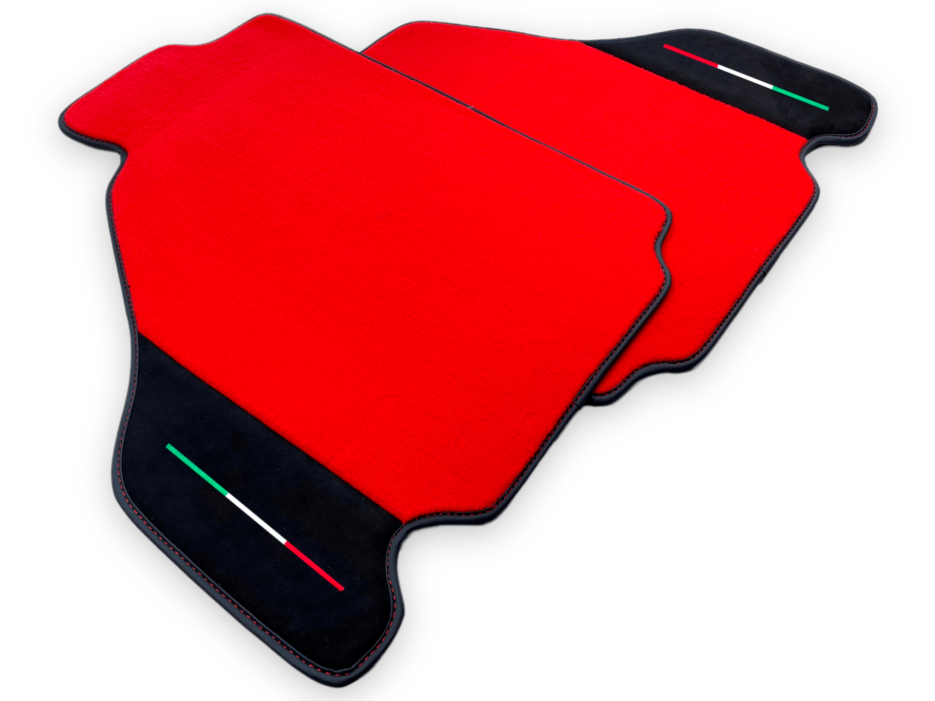 Alfombrillas Rojas Para Ferrari F430 2004-2009 Con Piel Alcantara