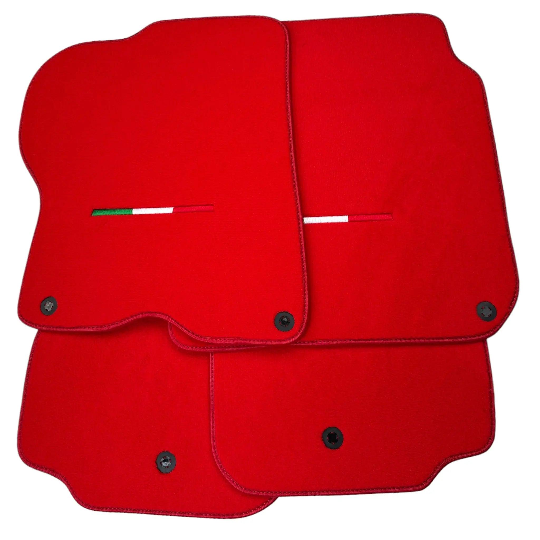 Red Floor Mats For Ferrari GTC4 Lusso (2016-2023) Italian Edition