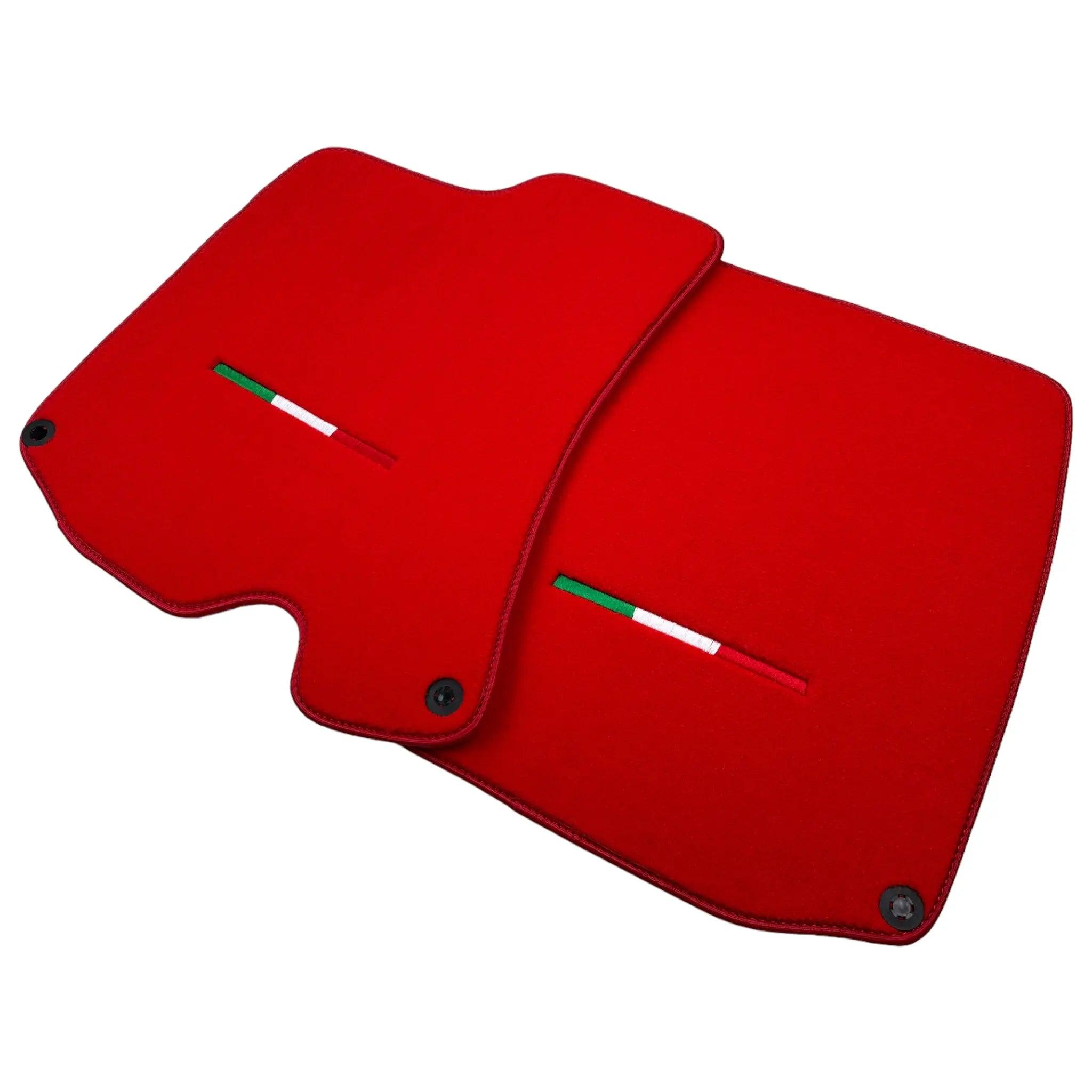 Red Floor Mats For Ferrari Portofino (2018-2023) Italian Edition