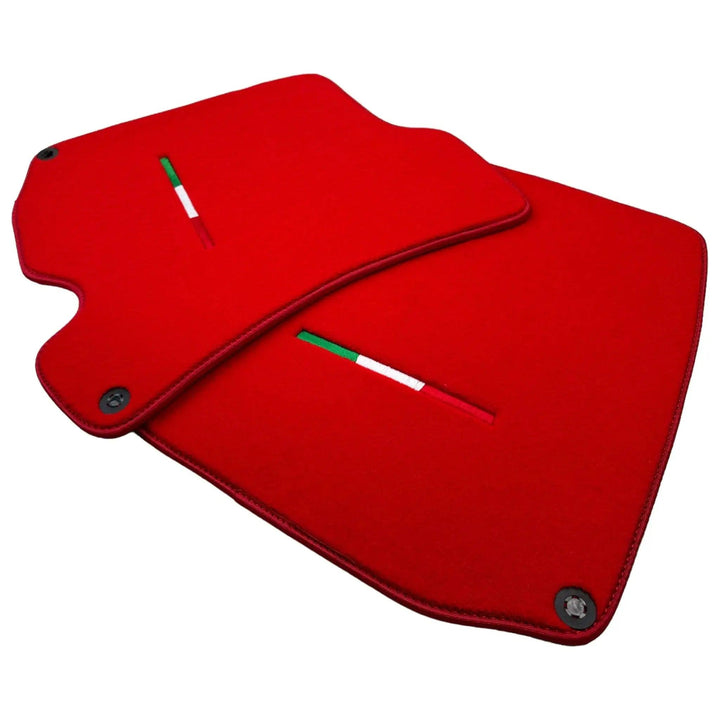 Red Floor Mats For Ferrari Roma (2021-2024) Italian Edition - Scuderia