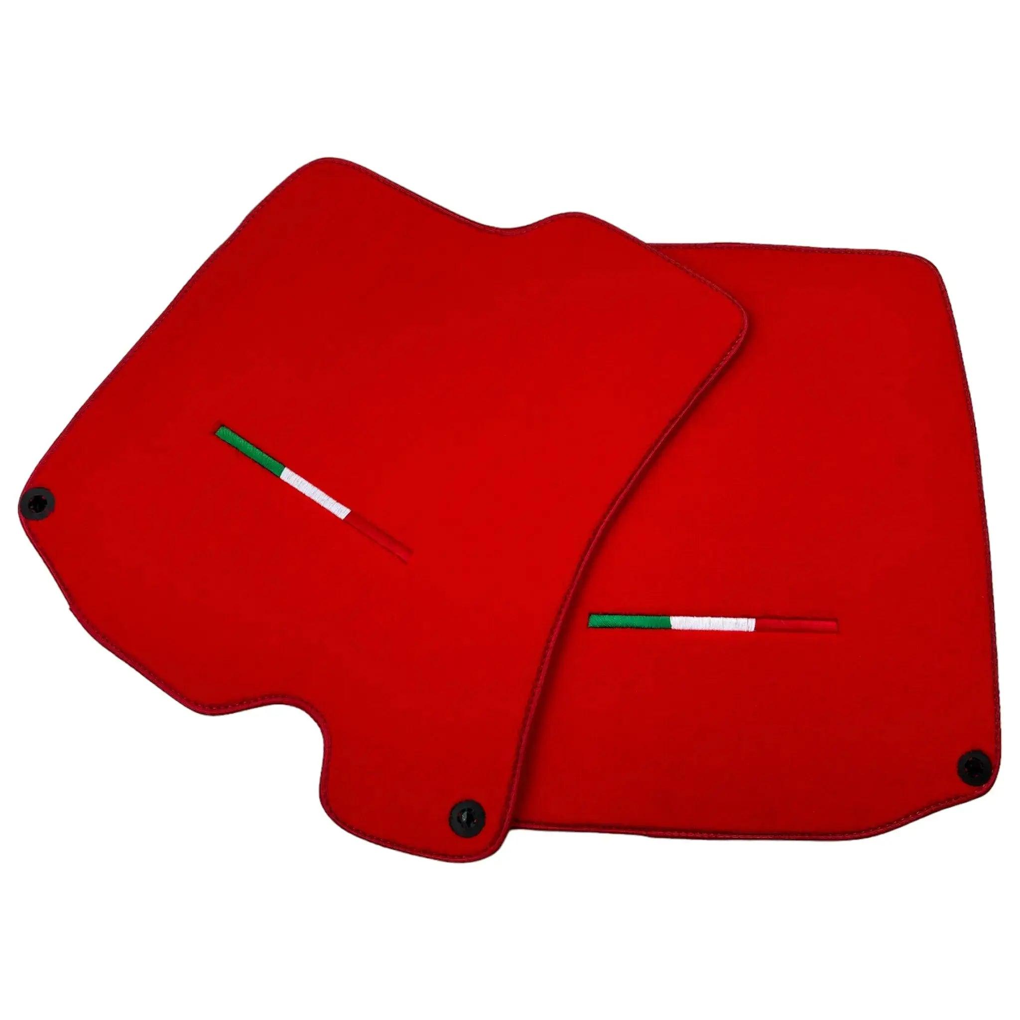 Red Floor Mats For Ferrari Roma (2021-2024) Italian Edition - Scuderia