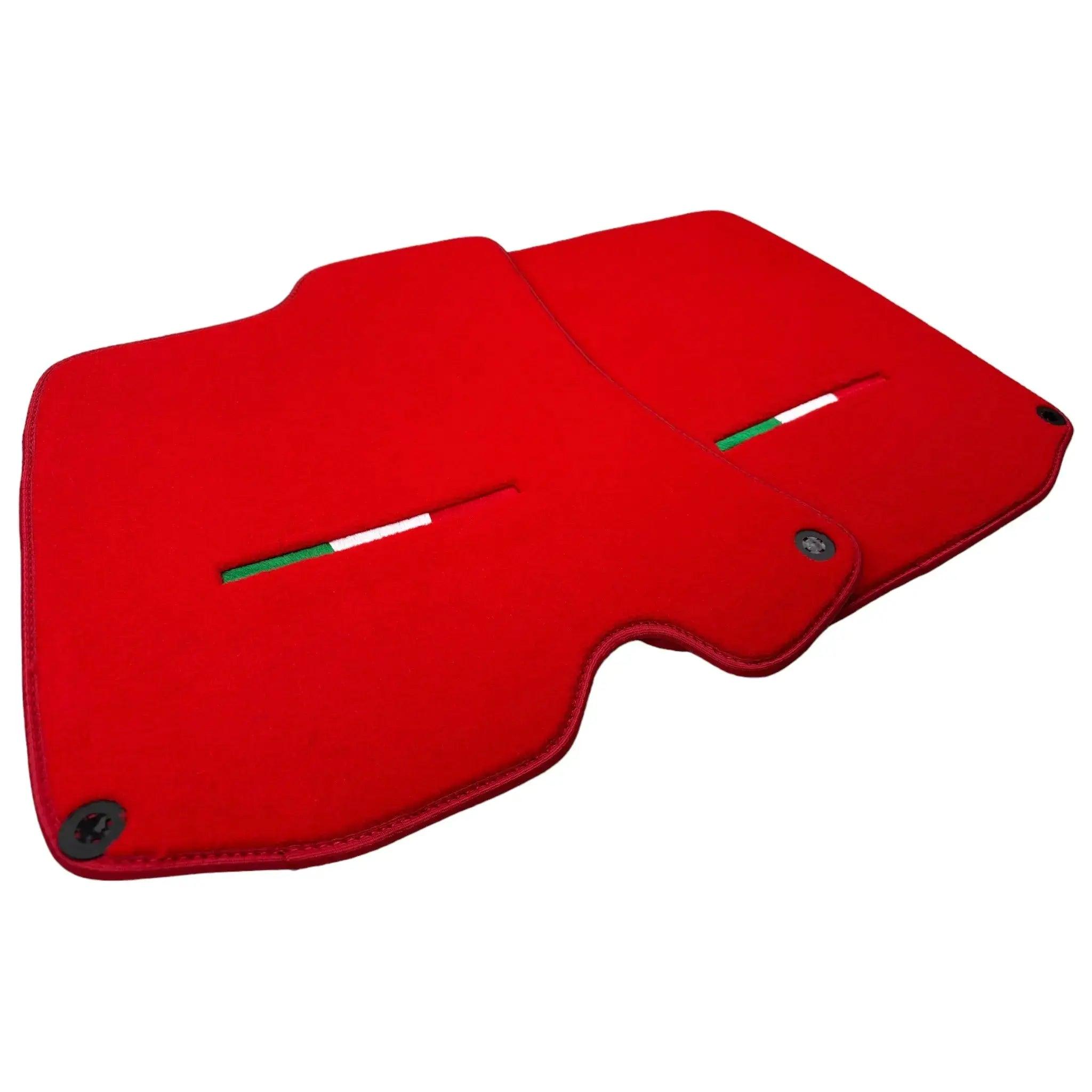 Red Floor Mats For Ferrari Roma (2021-2024) Italian Edition - Scuderia