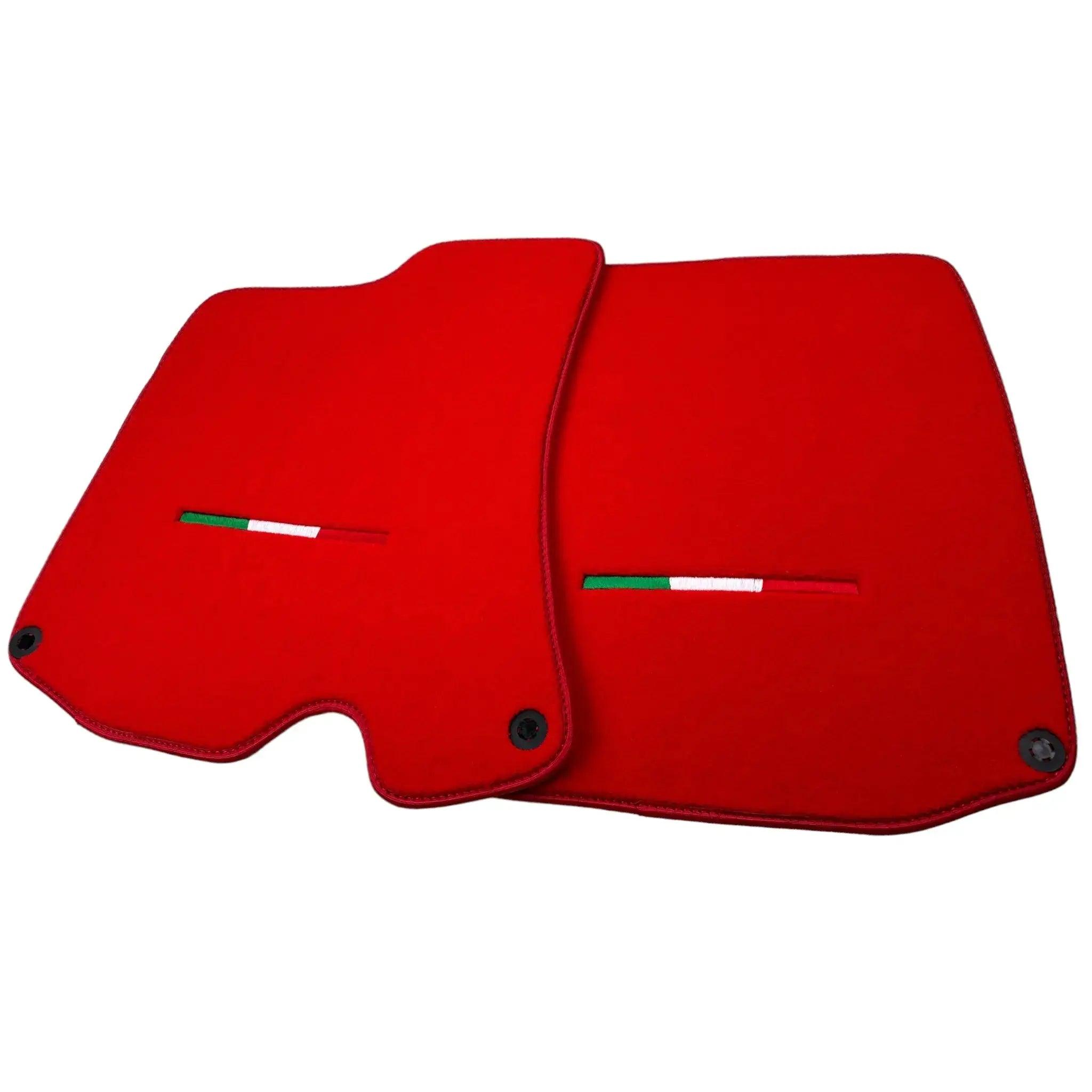 Red Floor Mats For Ferrari Roma (2021-2024) Italian Edition - Scuderia